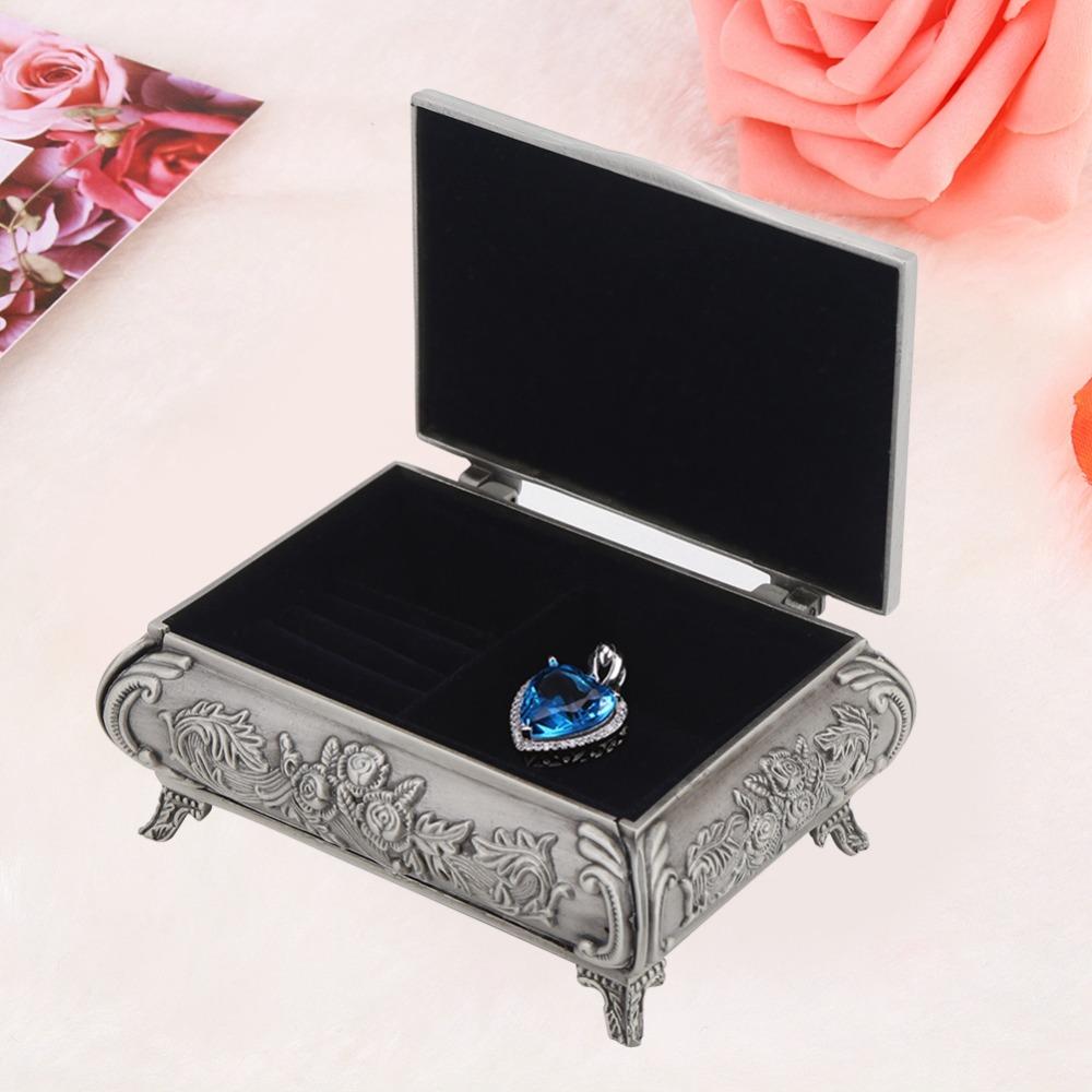 Alloy Jewelry Case Rectangular Ring Box Jewelry Boxes Jewelry Box Home Decor