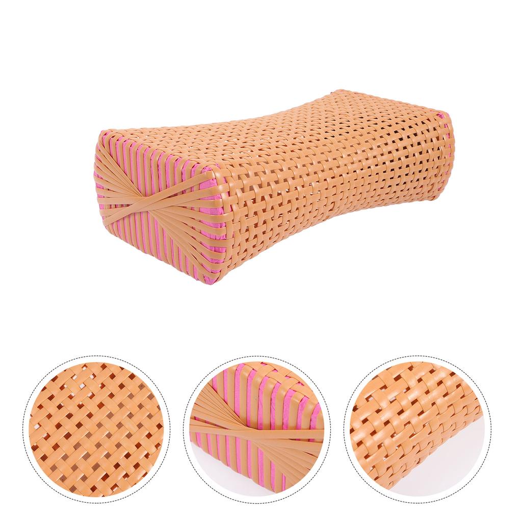 Bed Pillows Sauna Neck Rest Breathable Headrest Footspa/bath Soaker Massager with Heat Summer Bamboo Weaving