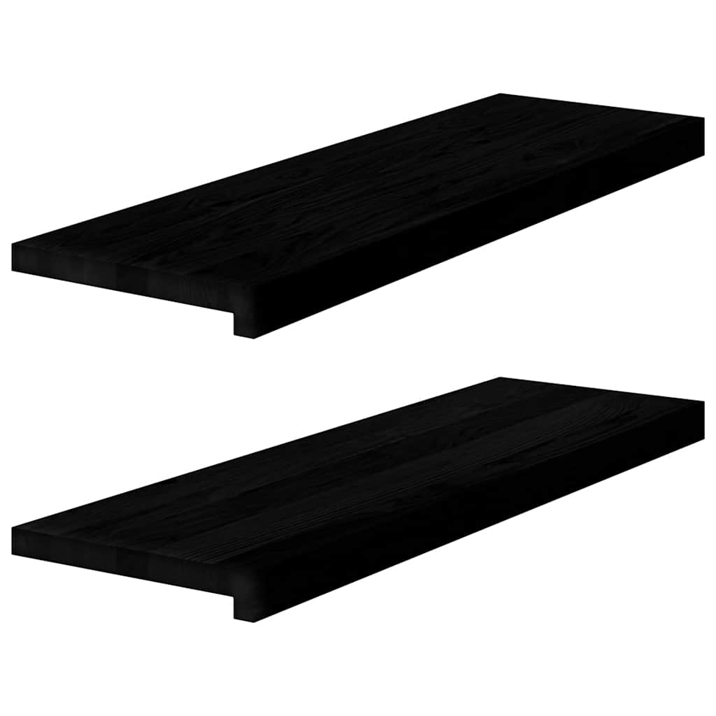 Vidaxl Parapety 2 Szt., Ciemnobrązowy, 80X30X2 Cm, Lite Drewno Dębowe