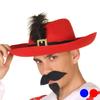 BB Карнавальная шляпа мушкетера с перьями 110613 Красная