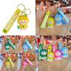 Cute Raincoat Blush Duck Keychain Silicone Figurine Car Accessory Gift For Friends