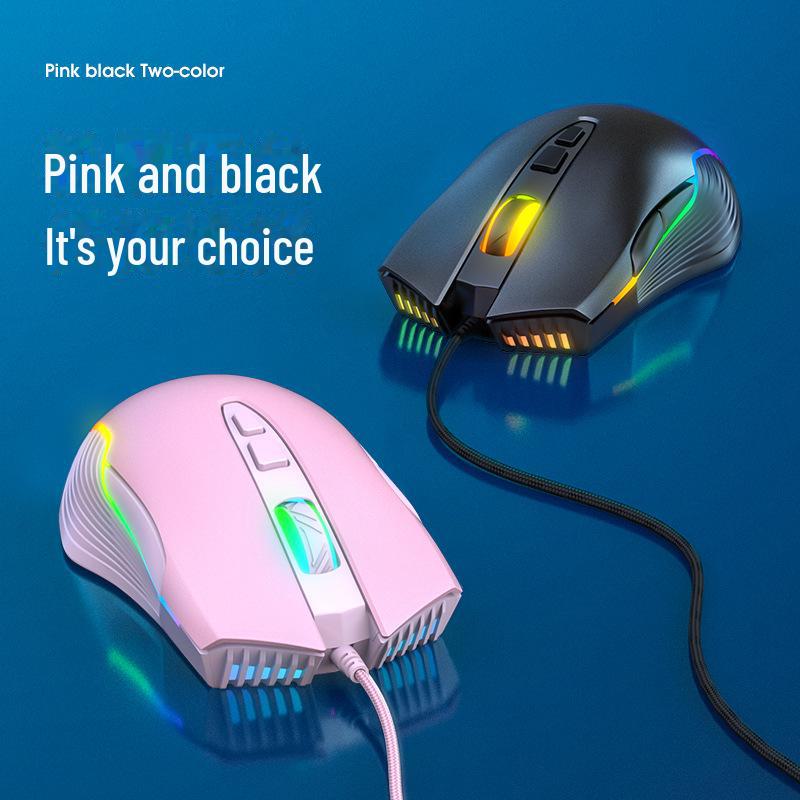 Проводная игровая мышь Cross-Border CW905 RGB: Определение макроса из 7 клавиш для улучшенного игрового процесса