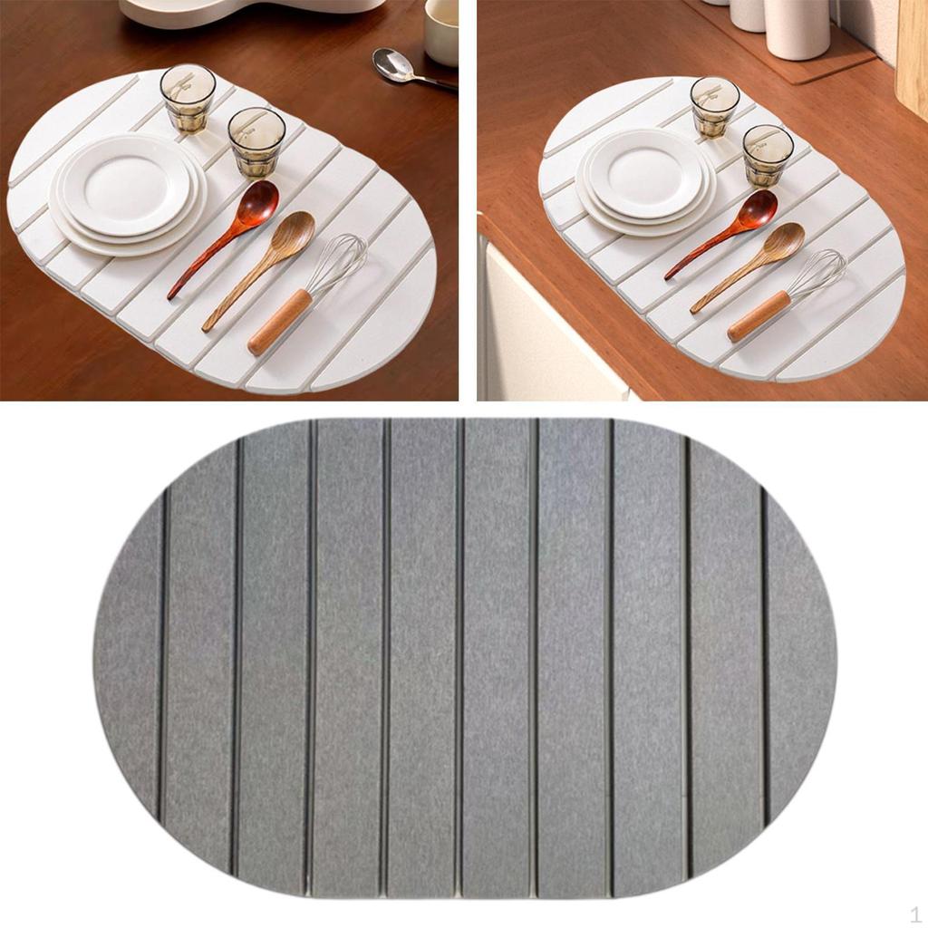 Коврик для сушки посуды Диатомитовый коврик A 60x39 см Кухонная стойка для кофейного бара