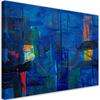 Canvas Print, Blue Abstraction Hand-painted