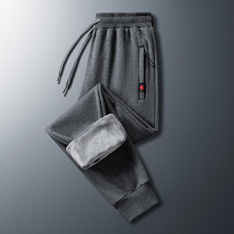 Осенние и зимние повседневные брюки, мужские и женские свободные спортивные брюки, мужские спортивные брюки Plus Velvet