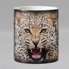 Animal Heat Sensitive Coffee Mug, Ceramic Magic Color Changing Tea Cup, Christmas Gift, Leopard, 11oz