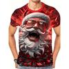 Christmas 3D Santa Claus Print T Shirt for Men Casual Short Sleeve Tee Shirts Fashion O-Neck Top New Year Gift Oversized T-Shirt