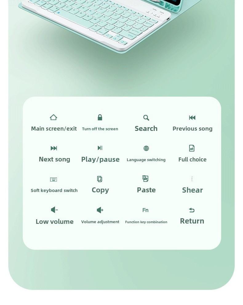 Защитный чехол с магнитной Bluetooth-клавиатурой для iPad Air 5 и 9-го поколения, защита от падений, все включено
