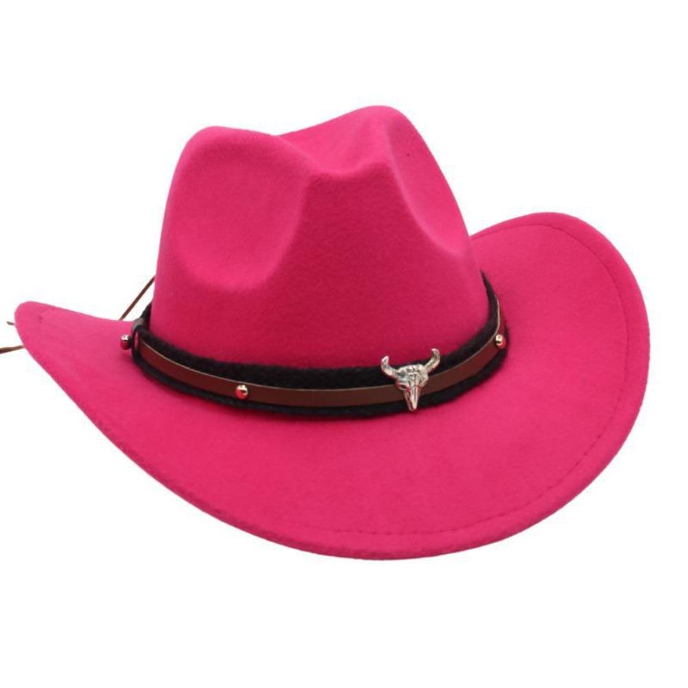 Cow Head Sunscreen Bucket Hat Felt Cowgirl Cap Retro Western Cowboy Hat  Travel