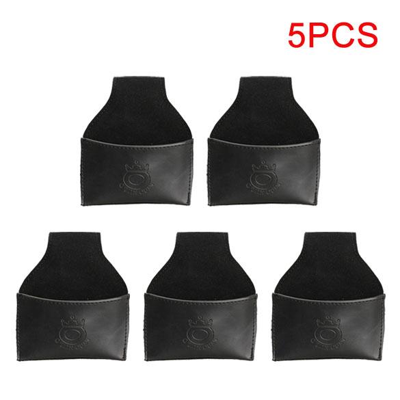 1-5PCS Black Billiards Leather Pouch Chalk Holder Pouch with Clip Pool Snooker Chalk Holder Accessories 9.5*5cm
