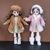 Coat Hat 30cm Doll Clothes Dress Up 1/6 BJD Clothes DIY Toy Doll Winter Suit Holiday Gift