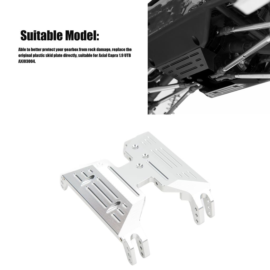 RC Center Skid Plate Aluminum Alloy Bottom Mount Base for al Capra 1.9 UTB 03004 RC Car