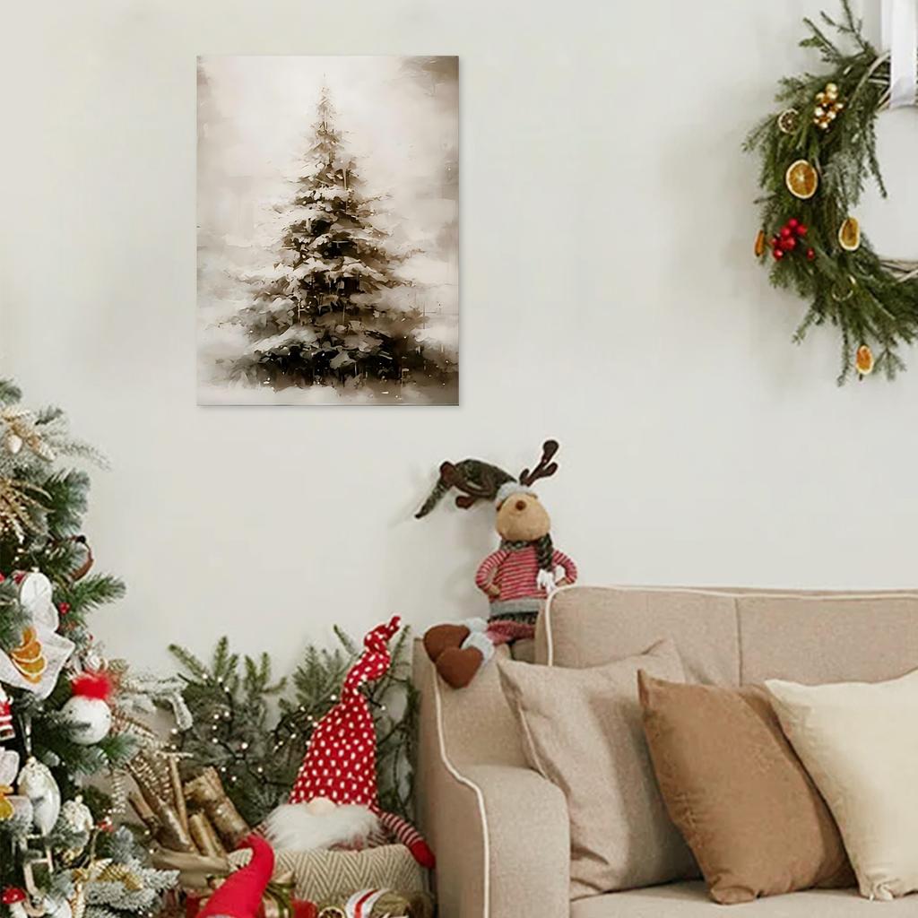 30*40cm Ristmas Wall Art Print, Santa Reading Book Poster, Rustic Christmas Wall Art, Christmas Painting Print Decor, Christmas Decor, Winter Print