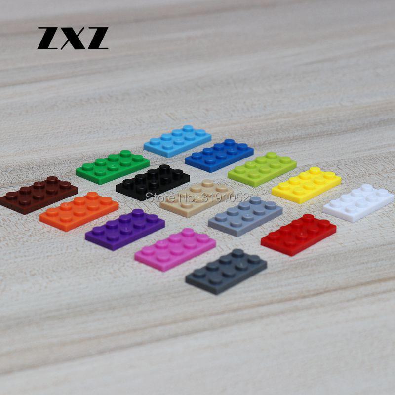 Пластины для конструктора 2x4 Короткие Строительные Блоки DIY Игрушки для Детей MOC City Кирпичики Аксессуары 3020 1000 шт./лот