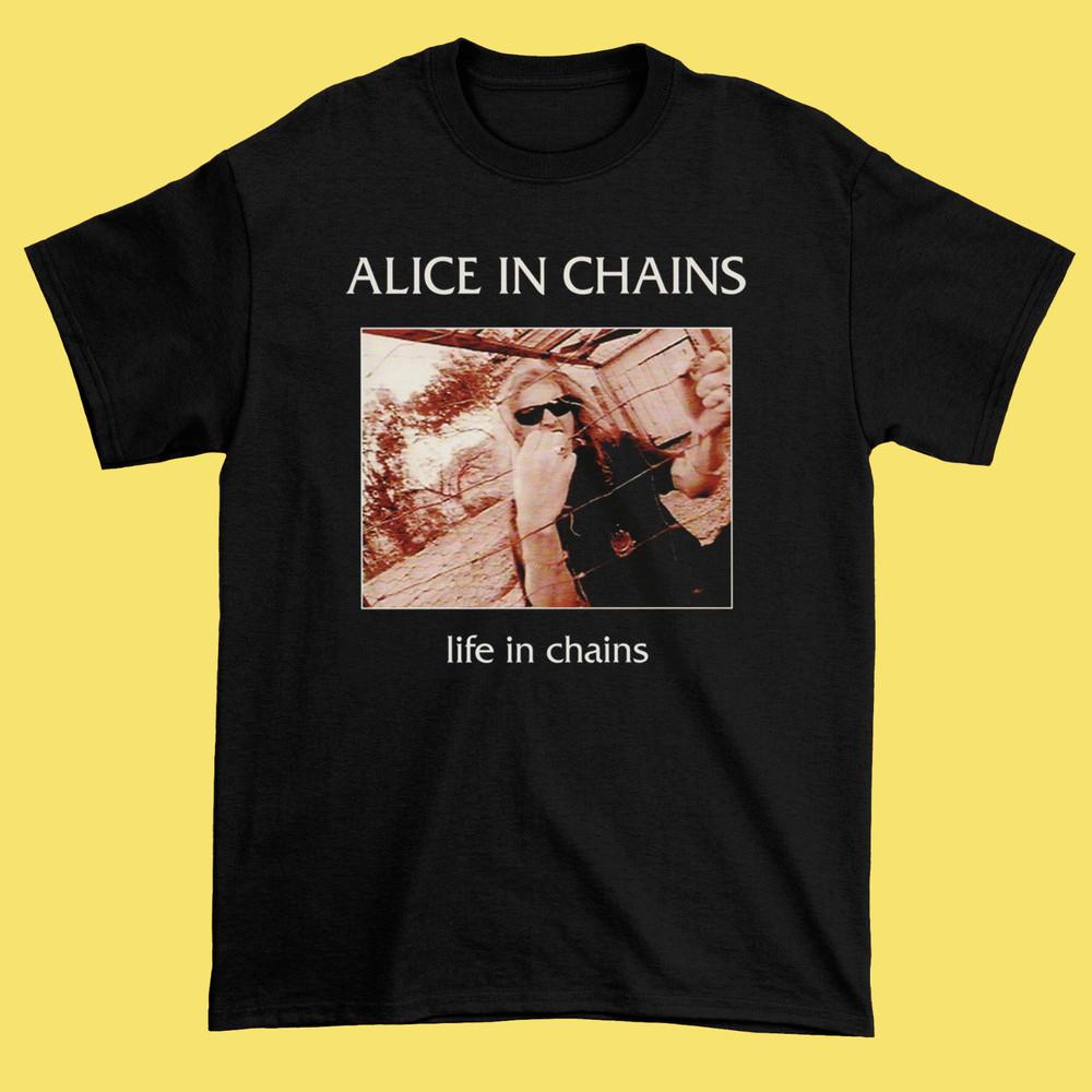 Alice In Chains-Life In Chains Унисекс S-234XL Белая Футболка E500 Унисекс Футболка