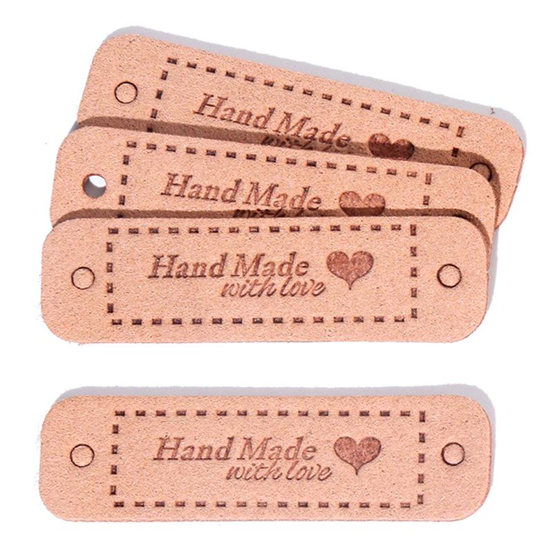20 шт. бирки ручной работы с любовными этикетками, бирки для одежды, поделки, шитье, 56*15 мм
