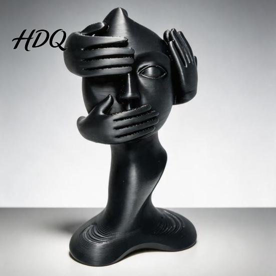 Современные Домашние Аксессуары 3D Печатная Абстрактная Арт-Скульптура Современное Настольное Украшение для Офиса Креативный Портрет Декор для Гостиной Статуэтка