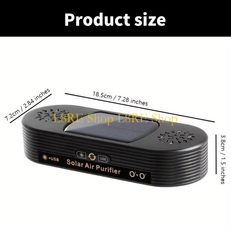 L8RE Солнечный/USB Автомобильный Очиститель Воздуха Свежий Воздух Удаление Запахов Удаление Запаха Дыма Пластик
