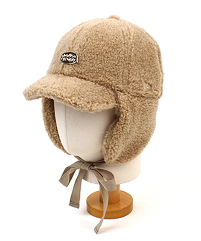 Шапка Yunibeosyeolkemiseuteuli с отворотами на уши, флисовая, цвет Bubble Beige