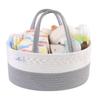 PHILORN Хранение подгузников Большое плетеное хранилище для подгузников из хлопковой веревки Хранение детских принадлежностей Подгузник Детский Детский Автомобильный Дорожный Органайзер Хранение детских принадлежностей 3