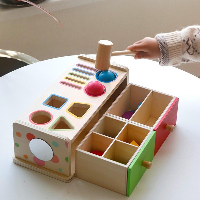 Деревянная сортировочная и stacking игрушка Монтессори для детей, ящик-коробка, развивающая доска, игра на сопоставление, игрушки для сортировки по цвету и форме, мелкая моторика, сенсорные