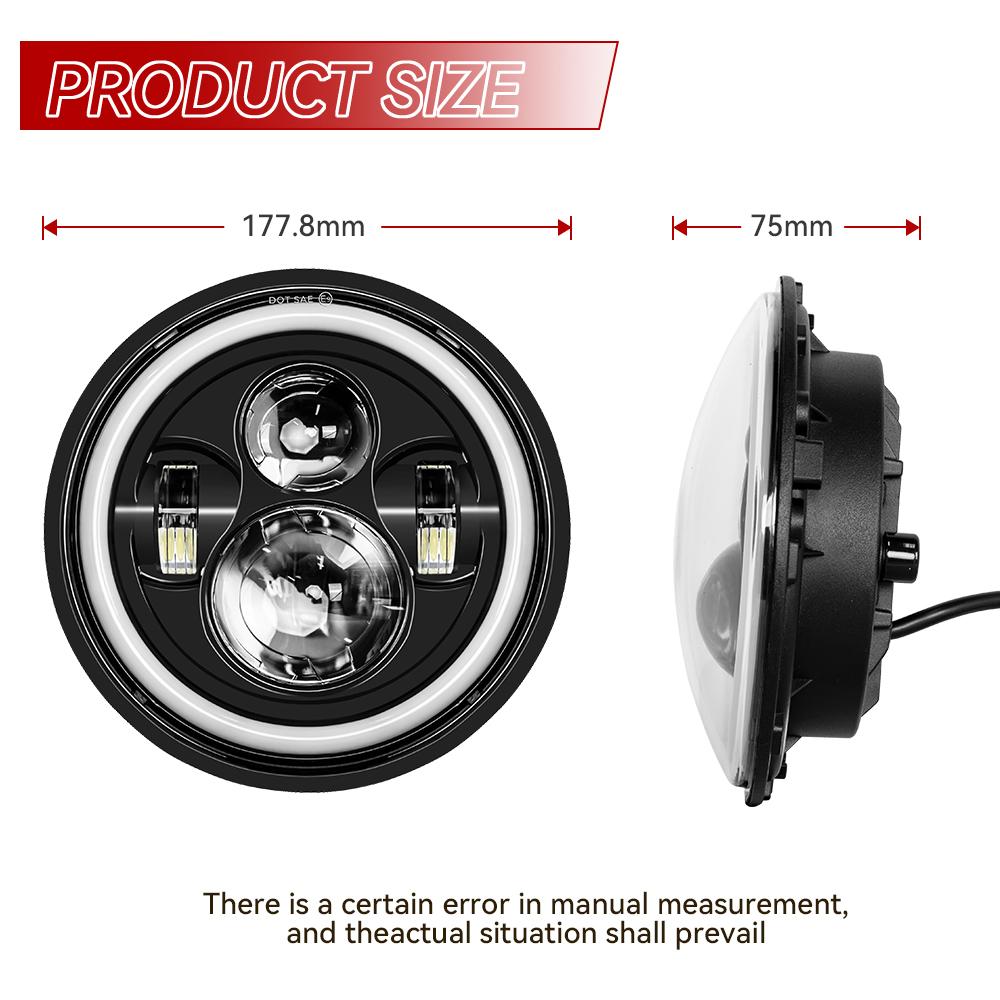 7-дюймовая светодиодная фара для мотоцикла JEEP Wrangler JK Harley Touring Classic Electra Road King Yamaha 7-дюймовая фара