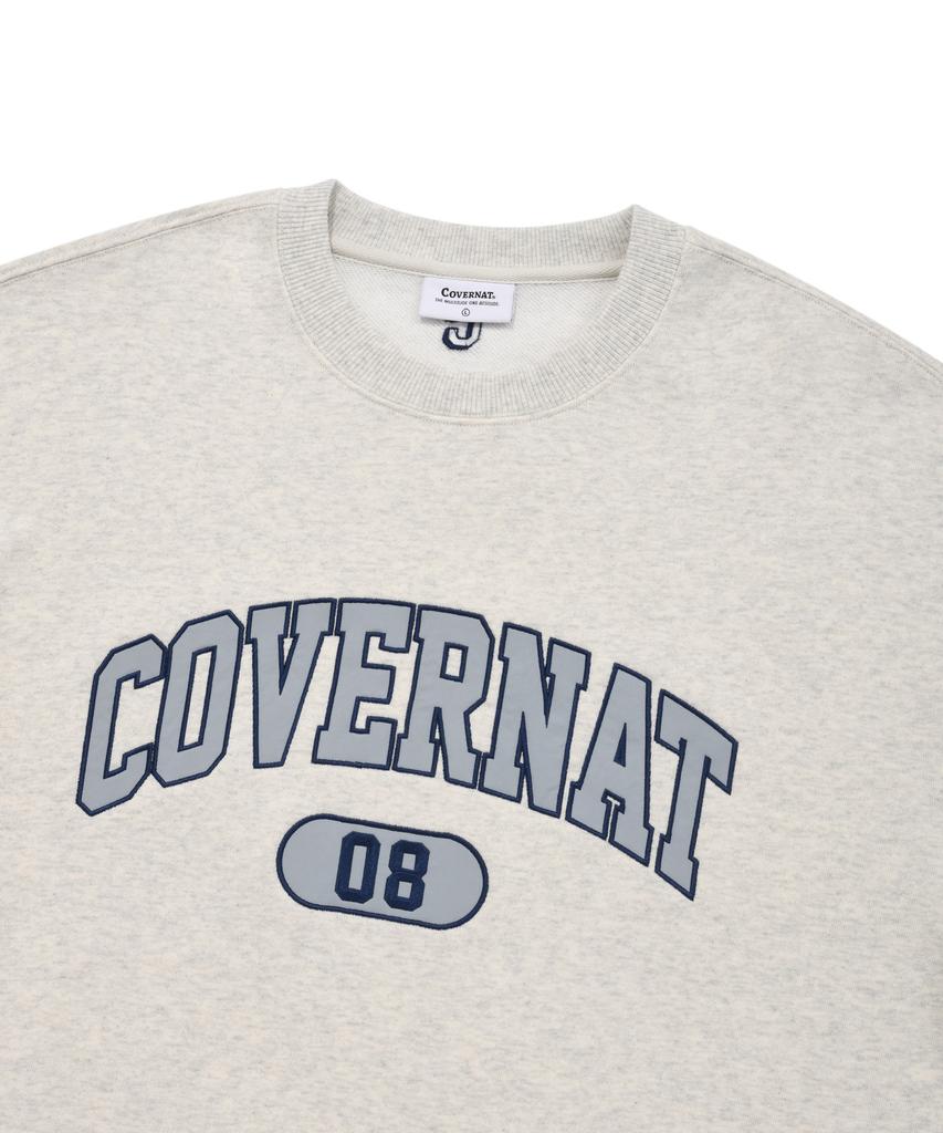 COVERNAT Arch Logo Sweatshirt Oatmeal