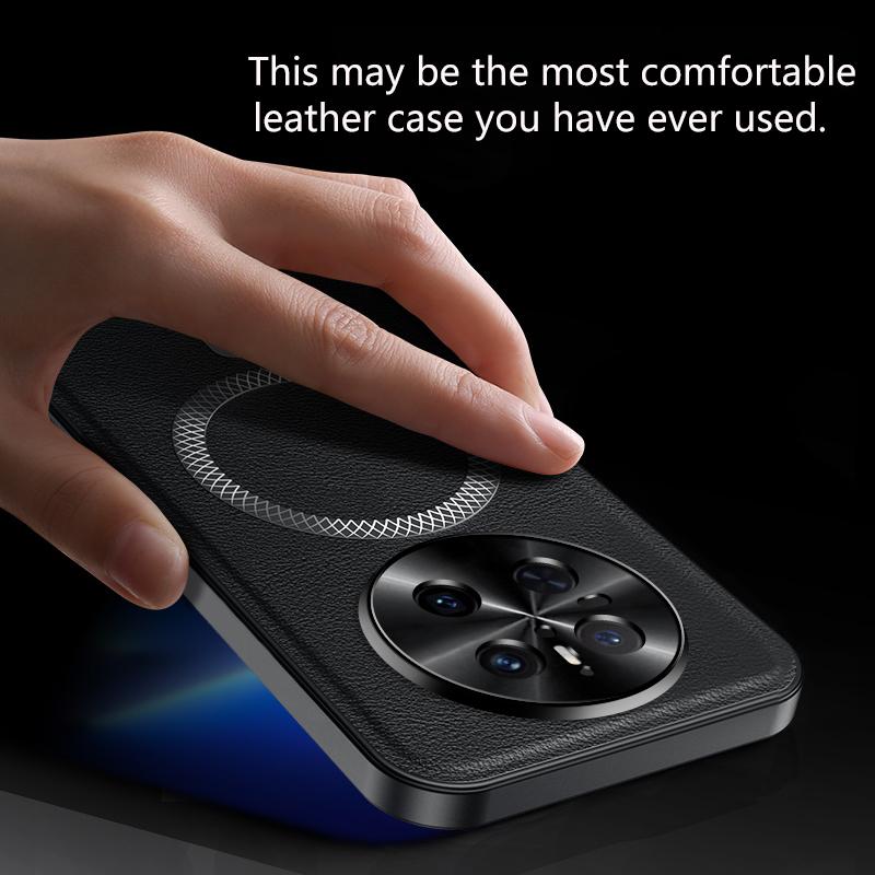 Чехол для Huawei Mate 70 & Mate 70 Pro Магнитный Элегантный Кожаный Износостойкий Полностью Закрывающий Объектив Нескользящий Боковая Крышка-Рамка