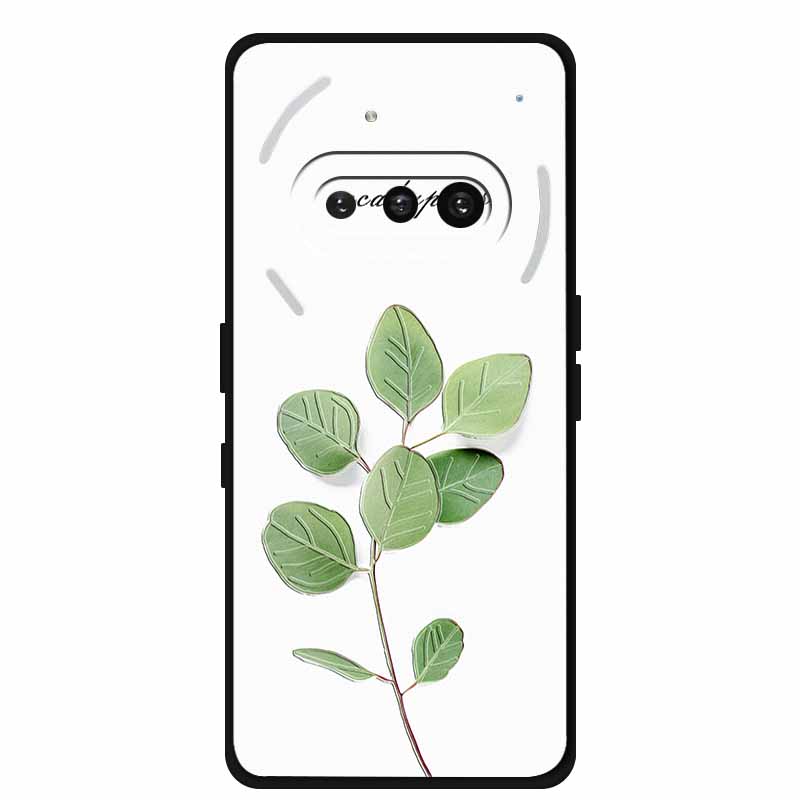 Ни за что Телефон (3a) Чехол 3D Рельефный Цветок Тиснение Черный Силикон Funda Для Nothing Phone 3A A059 3D Задняя Крышка Мультяшный Бампер