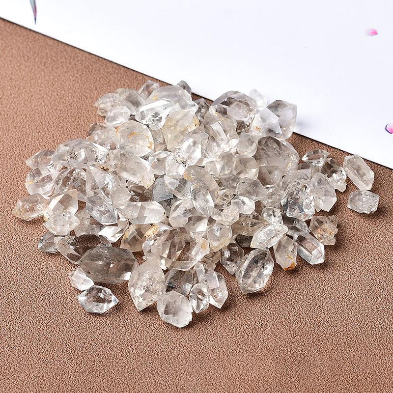Natural Herkimer Diamond White Crystal Mineral Energy Raw Stone Crystal Reiki Healing Gemstones Power Home Decoration 1-10G