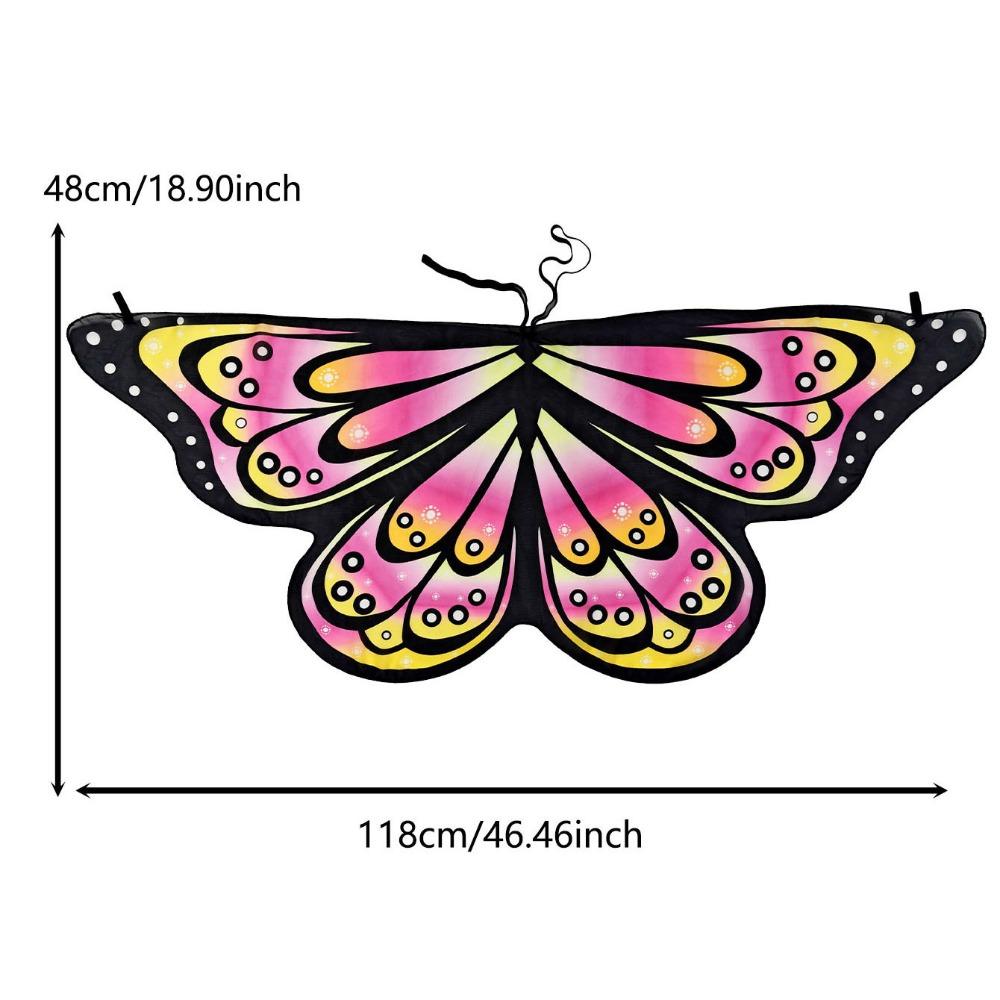 Colorful Butterfly Wings Costume Fancy Dress Cosplay Costume Fairy Shawl DIY Decorations Cape Butterfly Party Accessories