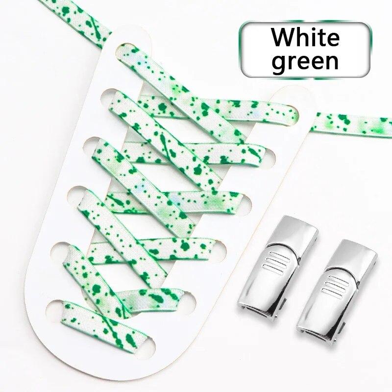 Кроссовки на плоской эластичной шнуровке, шнурки с магнитной пряжкой и застежкой без завязок, шнурки с принтом чернил для детей и взрослых, шнурки без завязок