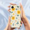 For iPhone 17 Air Case Yellow Floral and Leaves Pattern Printing Straight Edge TPU Phone Back Cover