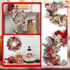 Christmas Lighted Wreath Creative Pink Decor Mall Window Door Wall Hanging Holiday Festive Atmosphere Ornament
