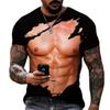 Men's T-Shirt for Men Clothing Fake Muscle 3D Printed Funny T Shirt Summer Tops Short Sleeve Fashion Casual Tees Personality Top