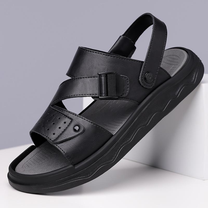 2025 летние новые мужские сандалии с пенопластовой подошвой для улицы, полутапочки, которые не боятся наступать на дерьмо, классные тапочки, пляжная обувь для мужчин 903