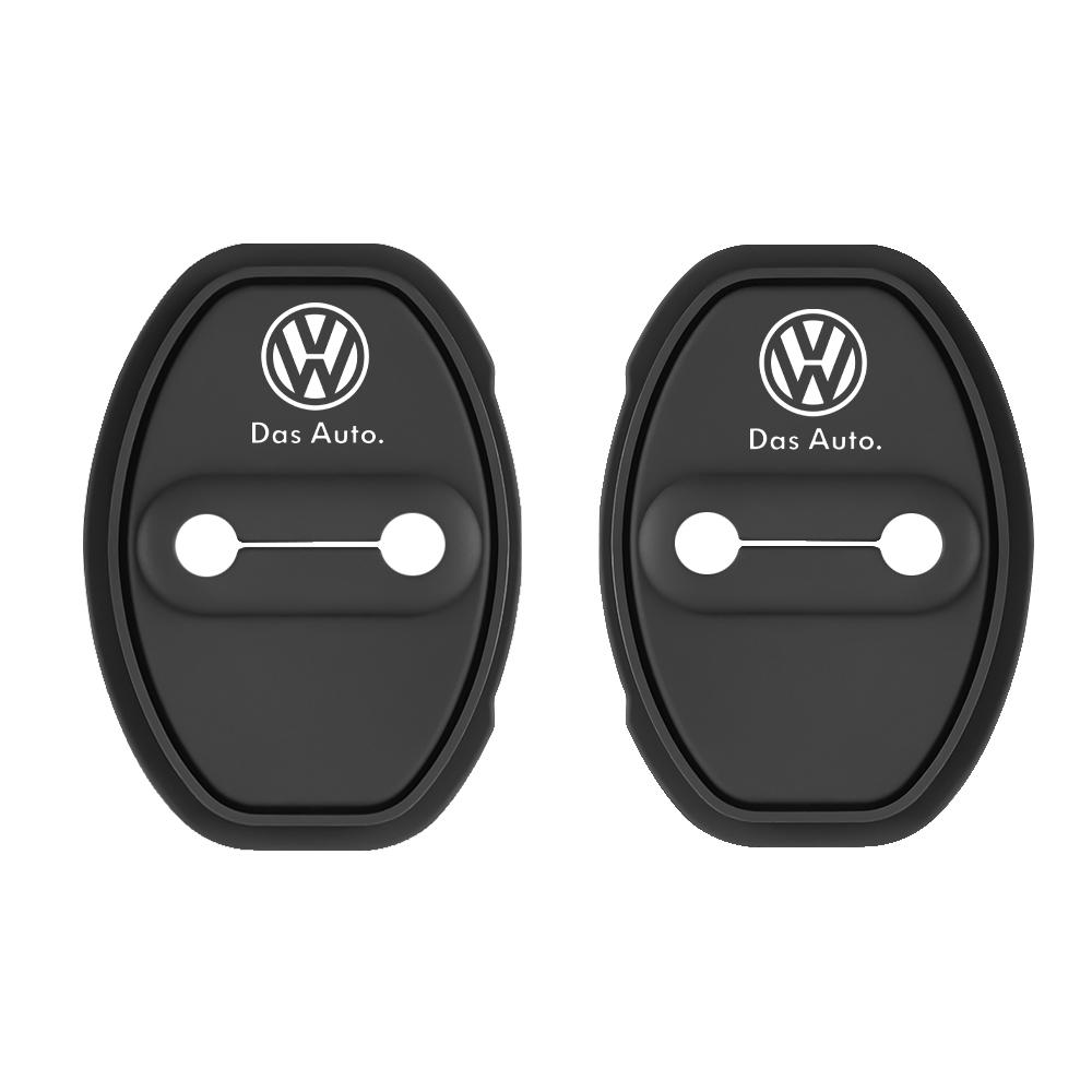 2/4Pcs Silicone Car Door Protective Cover Auto Door Locks Guard Shock Pads for Volkswagen VW R 4 Motion Caddy CC Golf 5 6 7 Bora