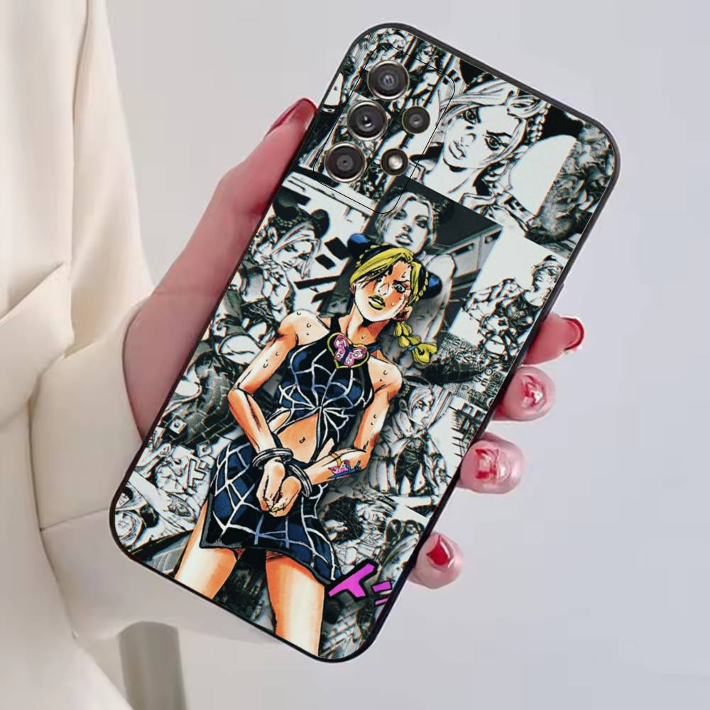 Аниме J-JOJO Крутой Чехол для Телефона с Джолин Кудзё Для Samsung S25,S24,S21,S22,S23,S30,Ultra,S20,Plus,Fe,Lite,Note,10,Черная Крышка