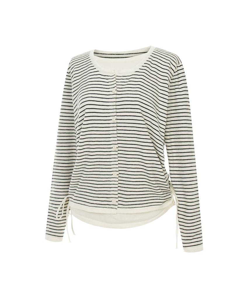 PAIGEFLYNN String Contrast Stripe Knit_P6Akn025C