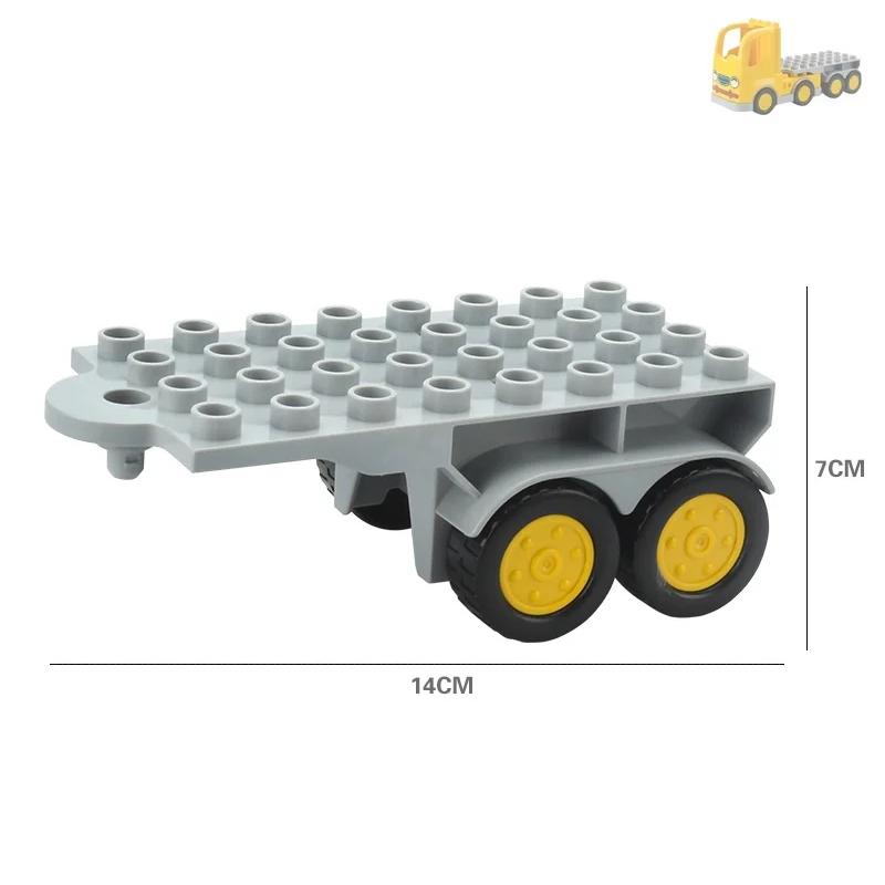 Большие строительные блоки Аксессуары Совместимые Большие кирпичи Дети Дети Грузовик Машина Автобус Серия Городское движение Сборка Развивающая игрушка