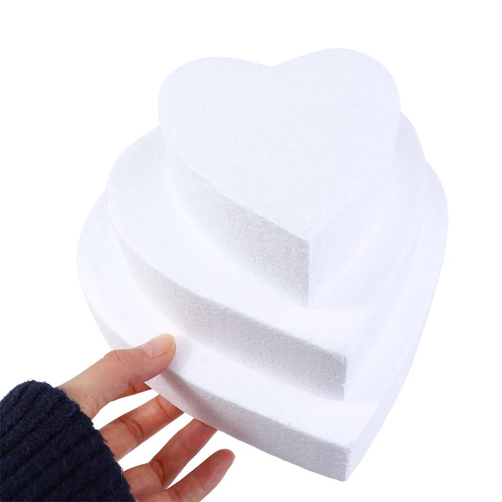 Accessories Polystyrene Heart Shaped Practice Model Cake Foam Mould DIY Model Dummy Cake Model