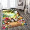 Elegant Bunny In Purple Flowers for Living Room rug, BedRoom rug, Study Room rug, Hallway Decoration, Perfect for Home Decoration or Holiday Gifts