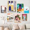 Feminism Girl Flower Plant Colorful Wall Art Canvas Painting Nordic Poster And Print Swimming Wall Picture for Living Room Decor No Frame