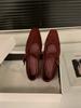Туфли-лодочки на толстом каблуке, французские нежные красные одинарные туфли, женская обувь 2024, новые весенне-осенние ретро замшевые туфли Мэри Джейн для вечера