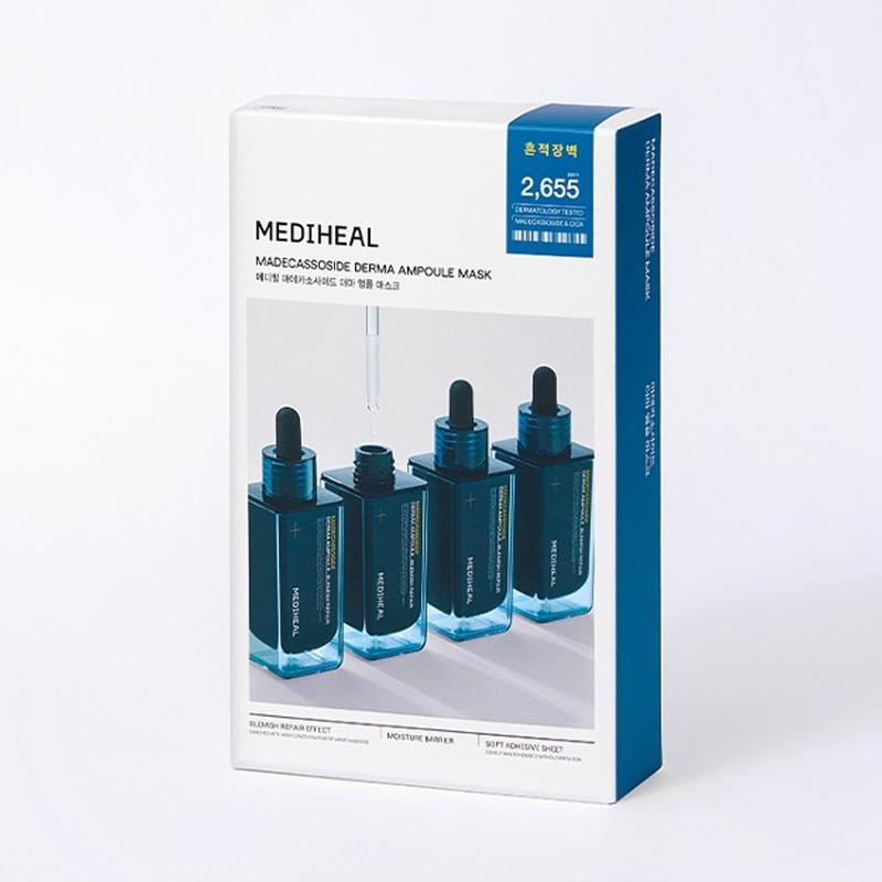 Mediheal Листы масок для лица с ампулами: Витамин Дерма/ Чайное дерево/ Мадекассосид Дерма 25 мл (3 варианта)