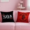 Hot Ssons of Anarchying Cushion Cover Soft  EasyWash Pillow Case  Versatile for Couch Bed Travel and Office