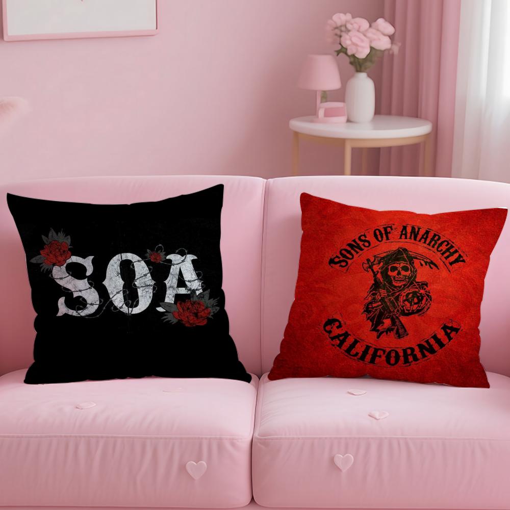 Hot Ssons of Anarchying Cushion Cover Soft EasyWash Pillow Case Versatile for Couch Bed Travel and Office