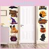 Halloween Door Hanging Decor With Pumpkin And Bat Paper Scene Setter For Party Celebrations