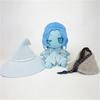 20cm Cute Blue Witch Plush Toy Soft Stuffed Doll with Removable Hat Cloak Birthday Christmas Gift for Kids Fans
