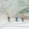 Jewelry S925 Sterling Silver Necklace Colorful Zircon